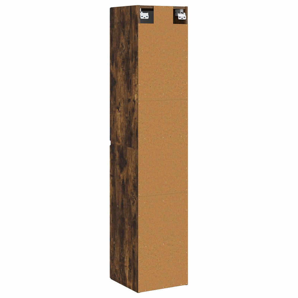 vidaXL Wisząca Szafka Łazienkowa Dąb wędzony 33 x 34,5 x 160 cm