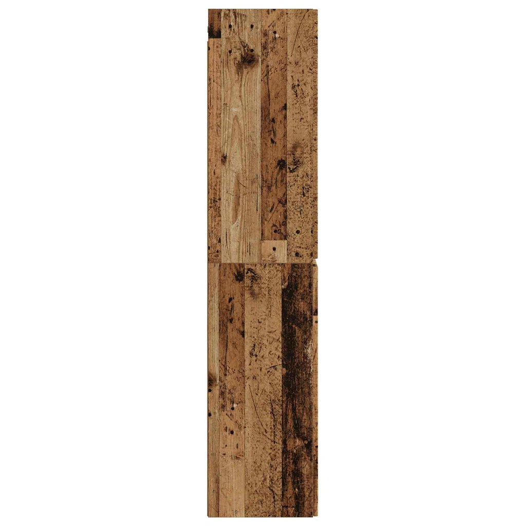 vidaXL Wisząca Szafka Łazienkowa Stare drewno 33 x 34,5 x 160 cm