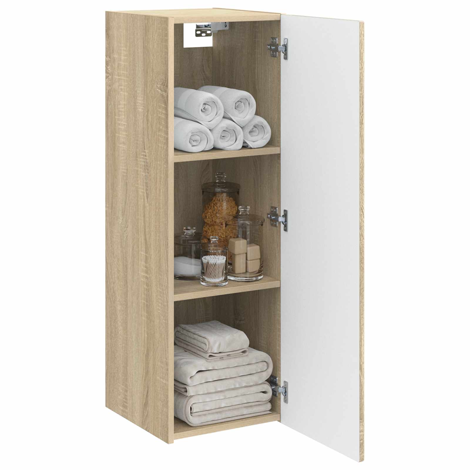 vidaXL Wisząca Szafka Łazienkowa dąb Sonoma 33 x 34,5 x 100 cm