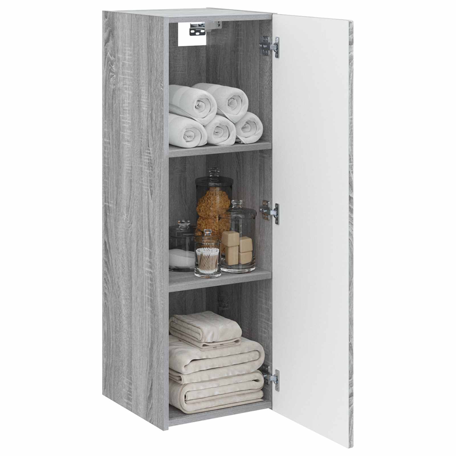 vidaXL Wisząca Szafka Łazienkowa Szary Sonoma 33 x 34,5 x 100 cm