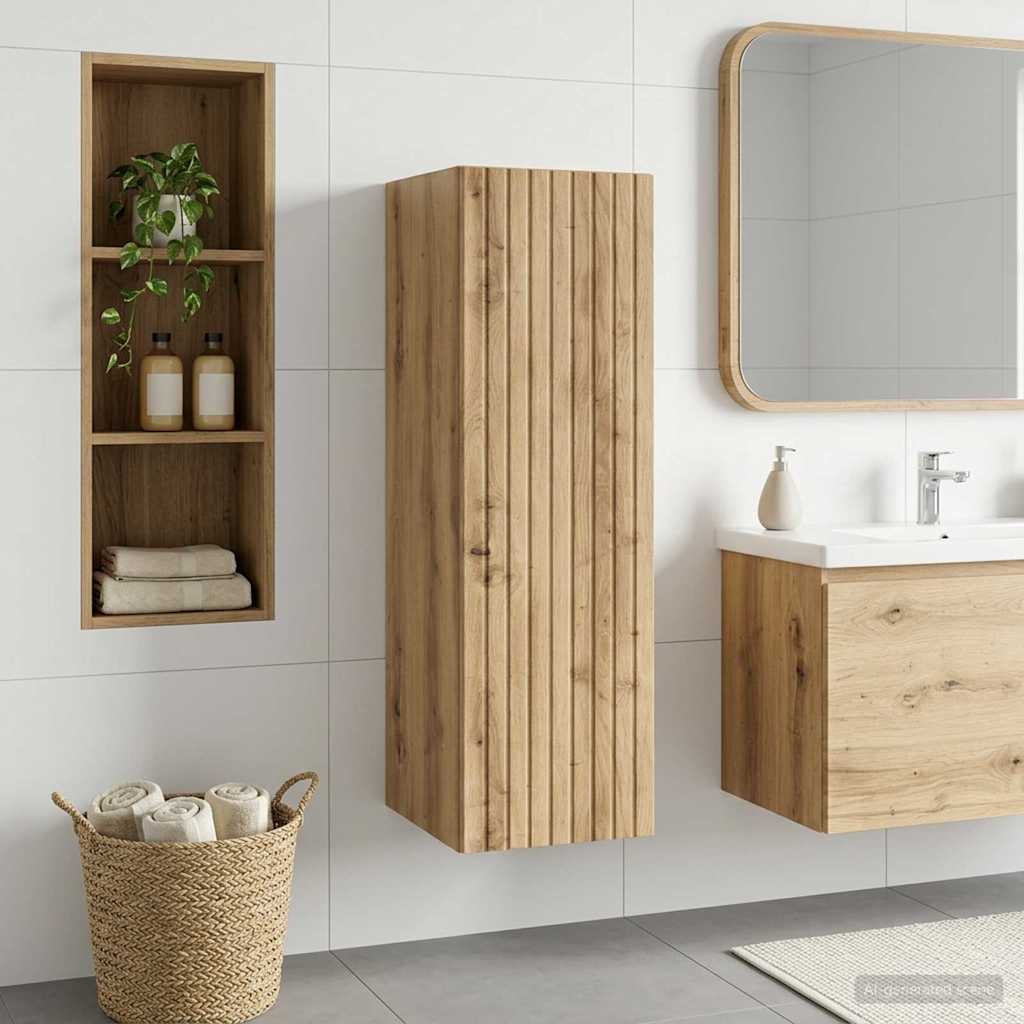 vidaXL Wisząca Szafka Łazienkowa Dąb artisan 33 x 34,5 x 100 cm