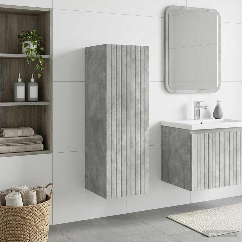 vidaXL Wisząca Szafka Łazienkowa Betonowy szary 33 x 34,5 x 60 cm