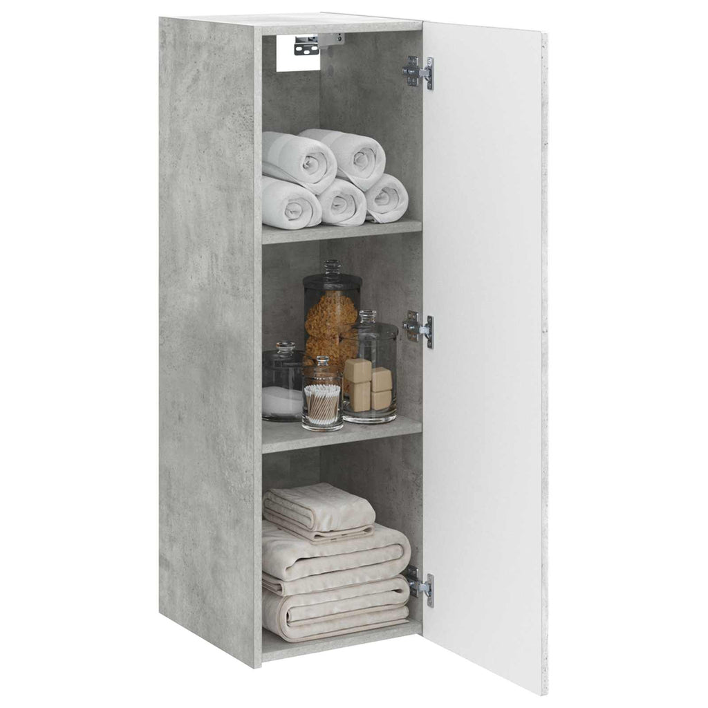 vidaXL Wisząca Szafka Łazienkowa Betonowy szary 33 x 34,5 x 60 cm
