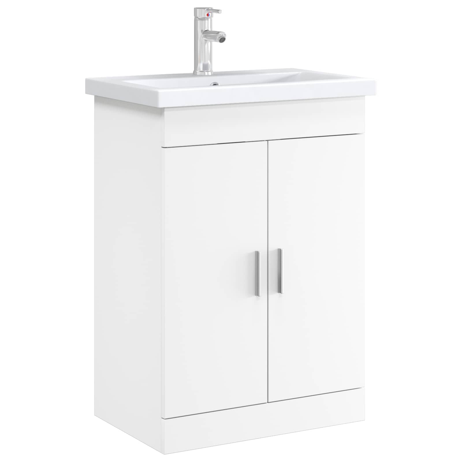 vidaXL Szafka pod zlewem w łazience Biały 56 x 37,5 x 81 cm