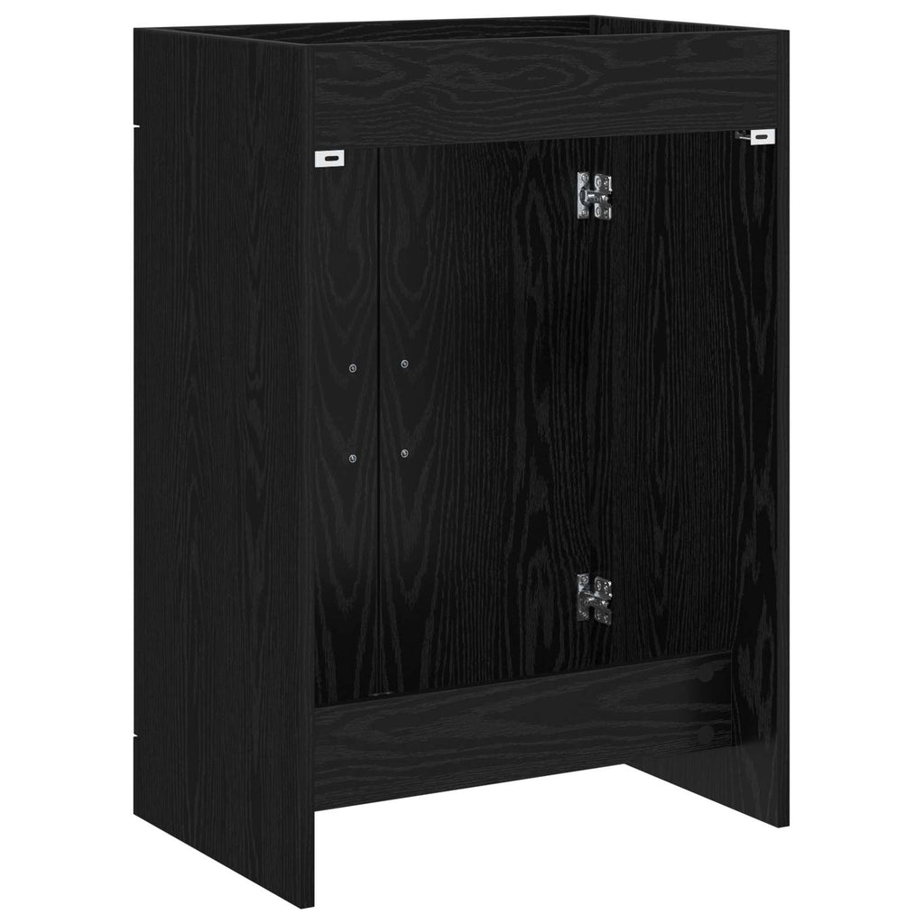 vidaXL Szafka pod zlewem w łazience Czarny dąb 56 x 37,5 x 81 cm