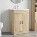 vidaXL Szafka pod zlewem w łazience dąb Sonoma 56 x 37,5 x 81 cm
