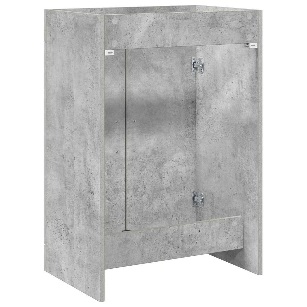 vidaXL Szafka pod zlewem w łazience Betonowy szary 56 x 37,5 x 81 cm