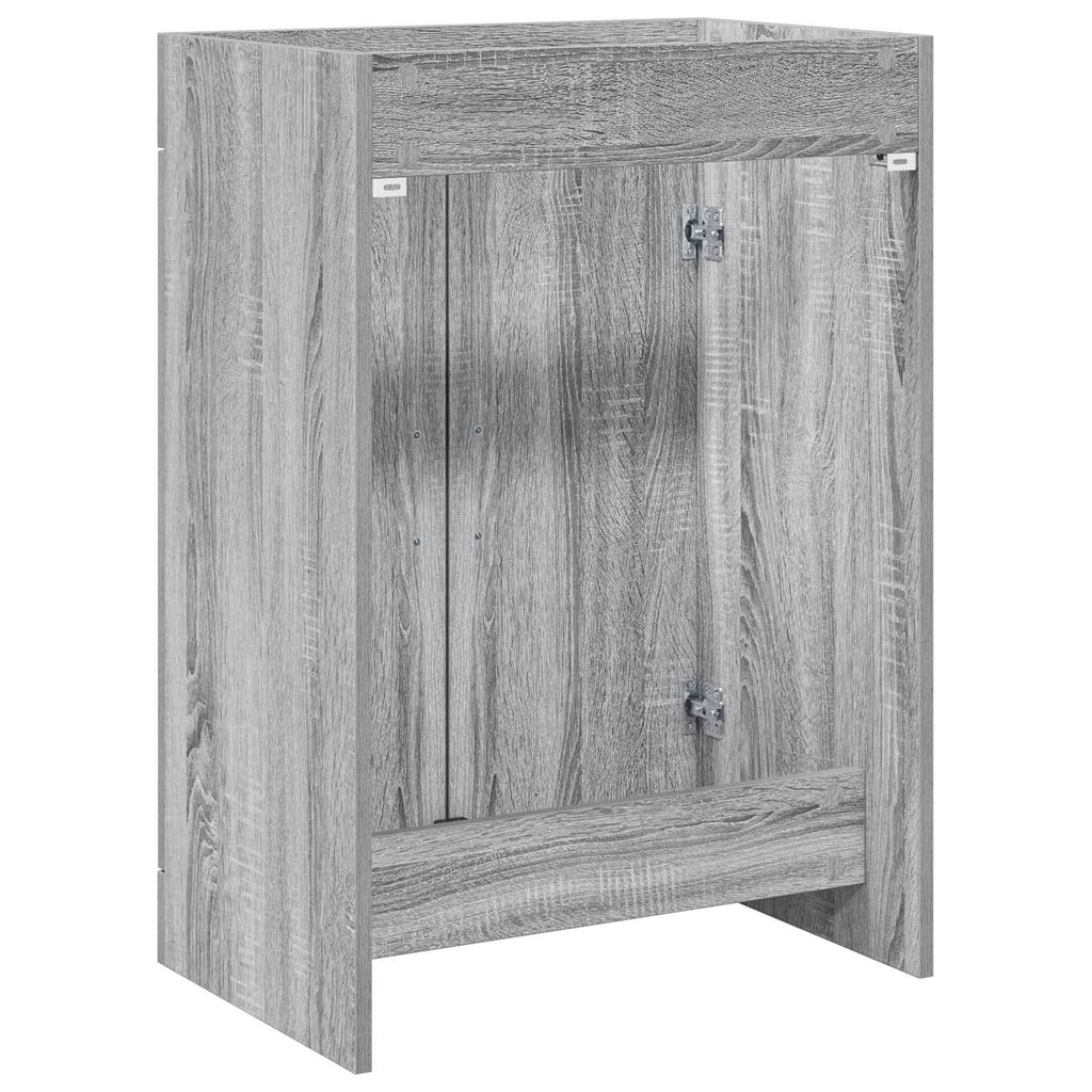 vidaXL Szafka pod zlewem w łazience Szary Sonoma 56 x 37,5 x 81 cm