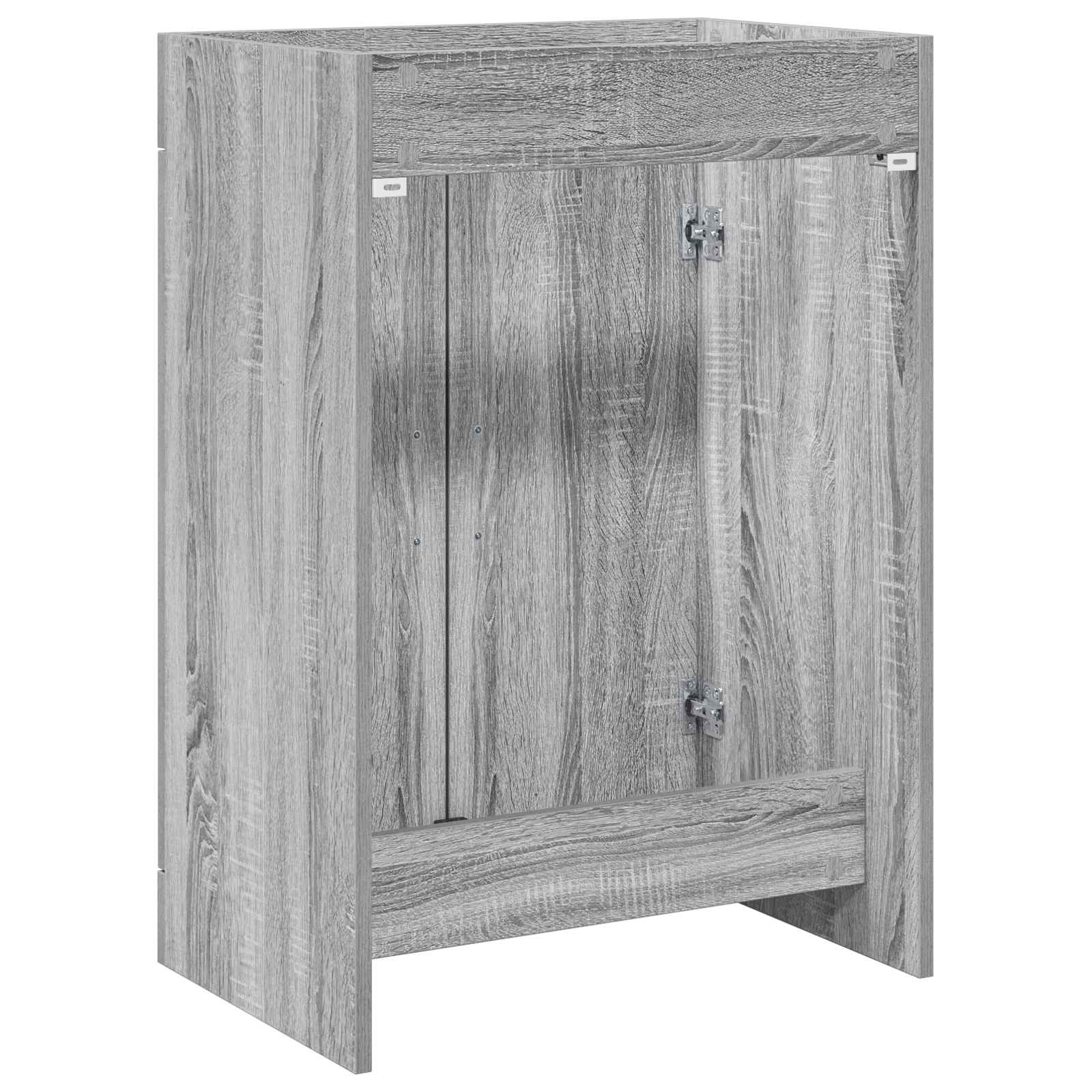 vidaXL Szafka pod zlewem w łazience Szary Sonoma 56 x 37,5 x 81 cm