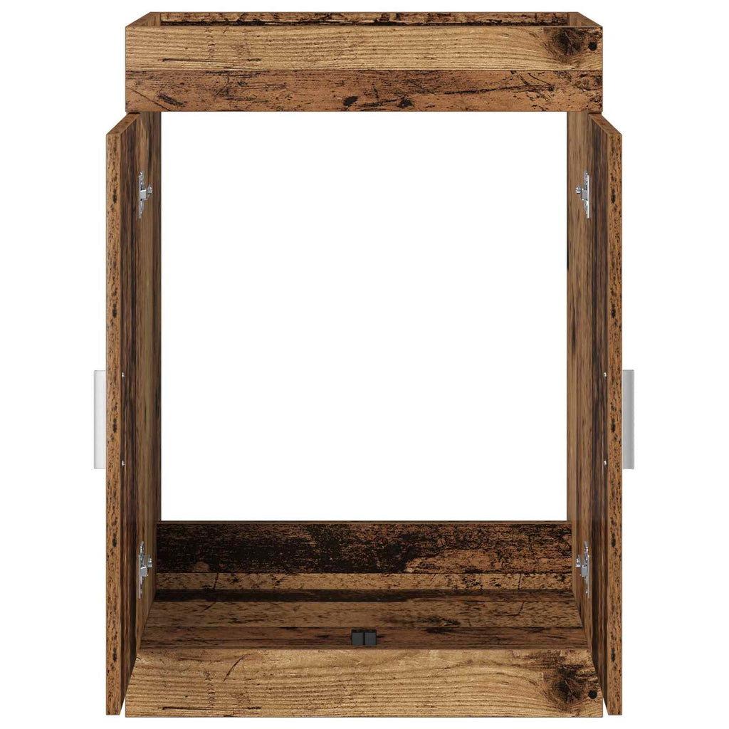 vidaXL Szafka pod zlewem w łazience Stare drewno 56 x 37,5 x 81 cm