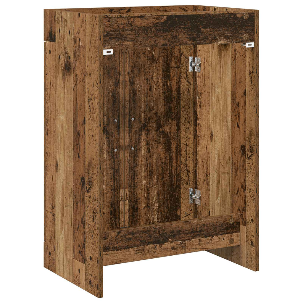 vidaXL Szafka pod zlewem w łazience Stare drewno 56 x 37,5 x 81 cm
