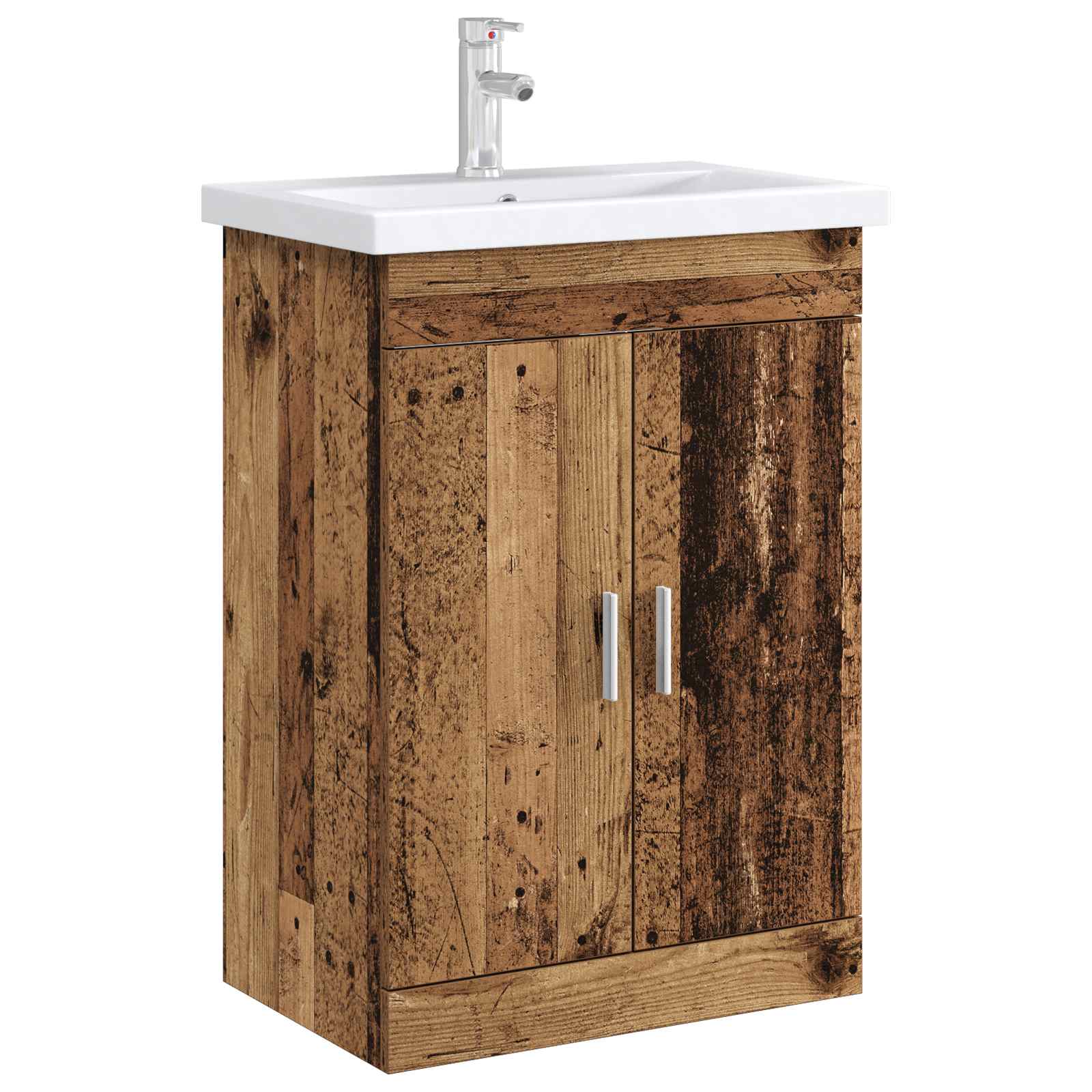 vidaXL Szafka pod zlewem w łazience Stare drewno 56 x 37,5 x 81 cm