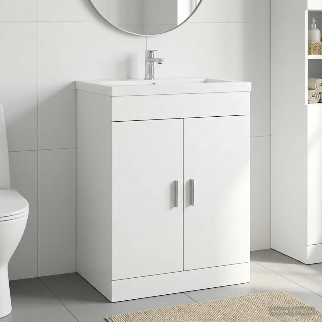 vidaXL Szafka pod zlewem w łazience Biały 78,5 x 37,5 x 81 cm