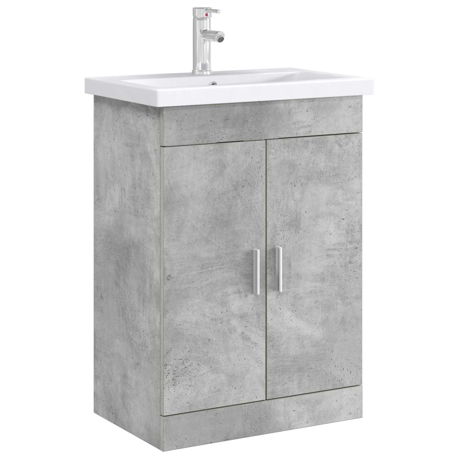 vidaXL Szafka pod zlewem w łazience Betonowy szary 78,5 x 37,5 x 81 cm