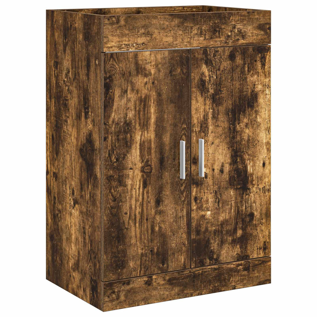 vidaXL Szafka pod zlewem w łazience Dąb wędzony 78,5 x 37,5 x 81 cm