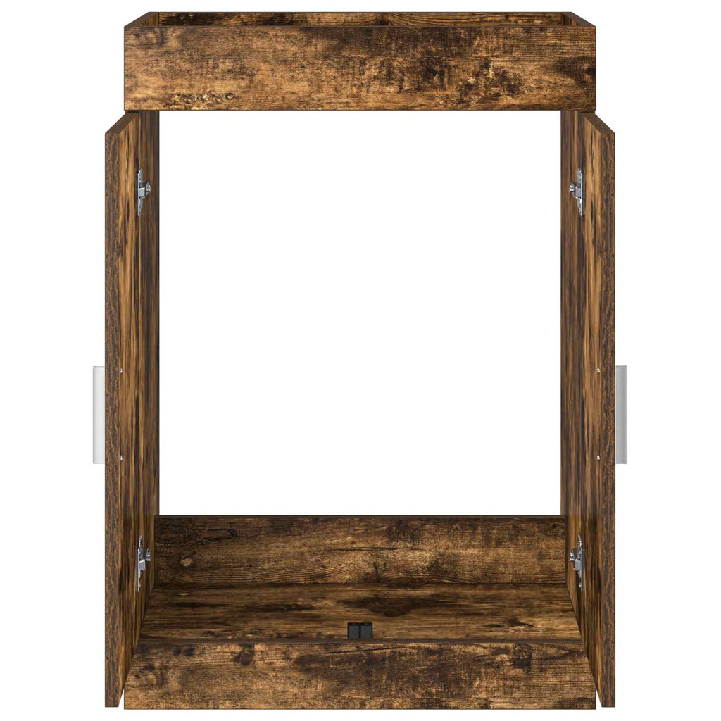vidaXL Szafka pod zlewem w łazience Dąb wędzony 78,5 x 37,5 x 81 cm