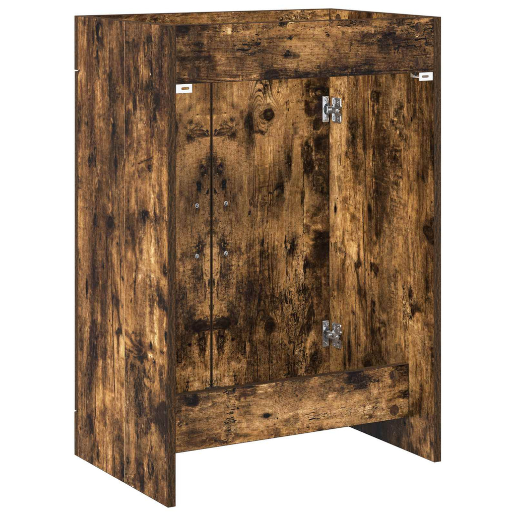 vidaXL Szafka pod zlewem w łazience Dąb wędzony 78,5 x 37,5 x 81 cm