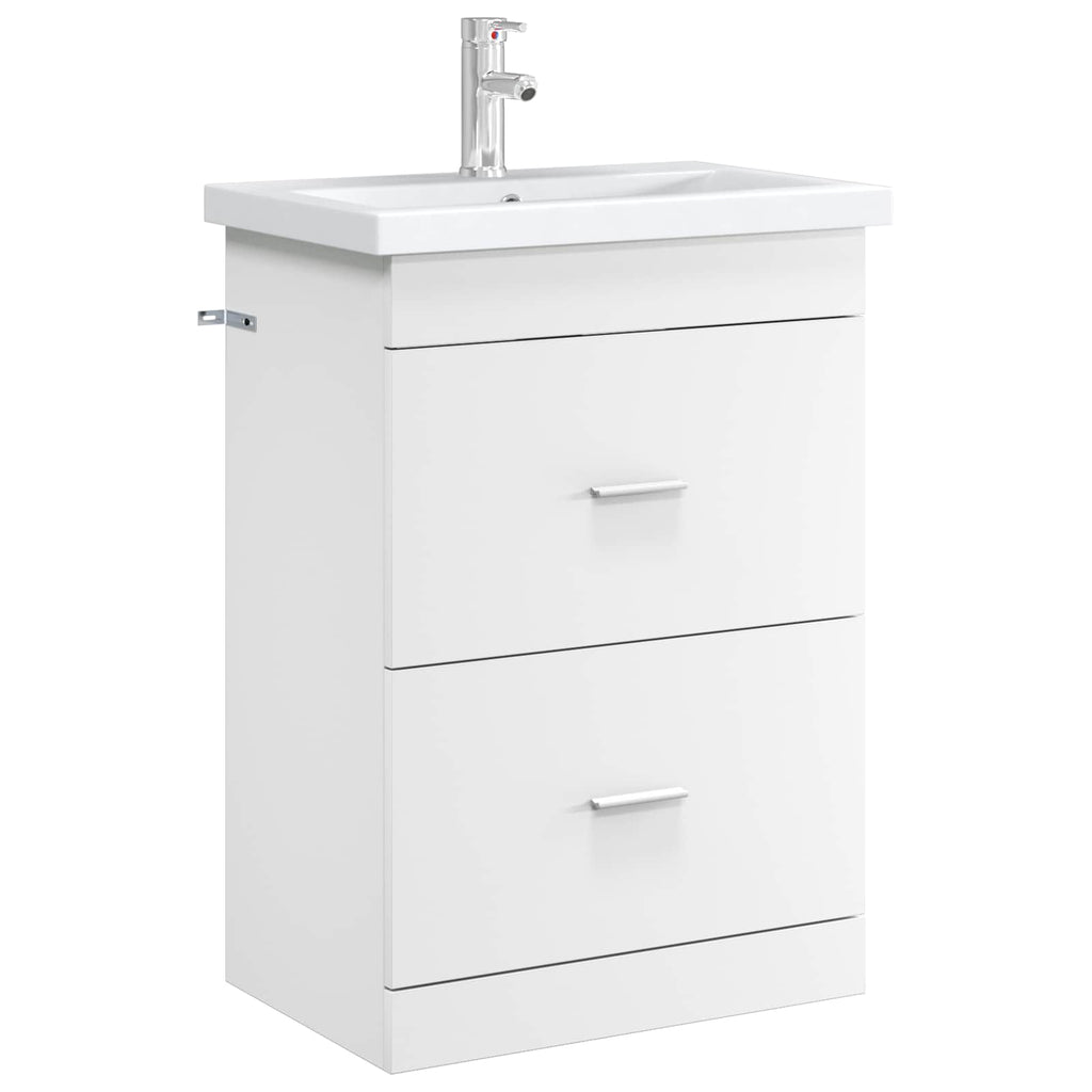 vidaXL Szafka pod zlewem w łazience Biały 56 x 37,5 x 81 cm