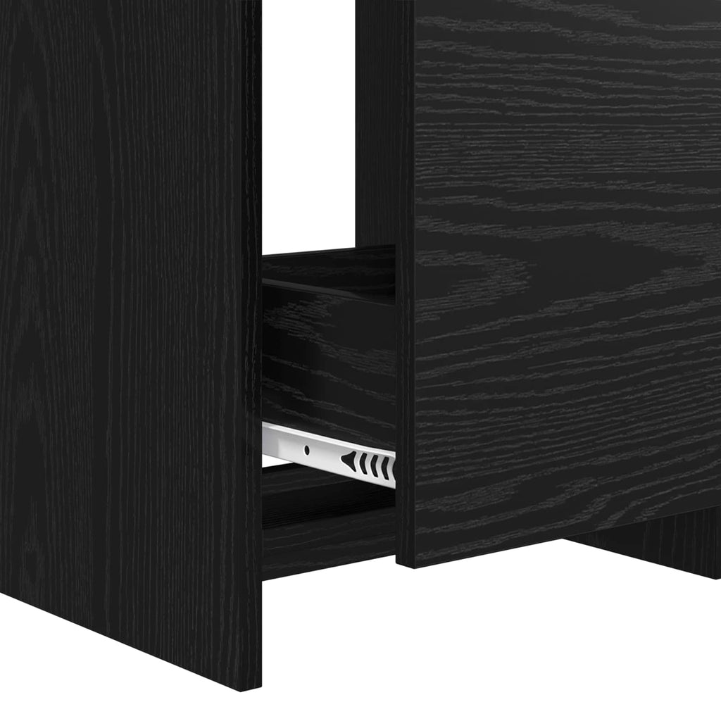 vidaXL Szafka pod zlewem w łazience Czarny dąb 56 x 37,5 x 81 cm