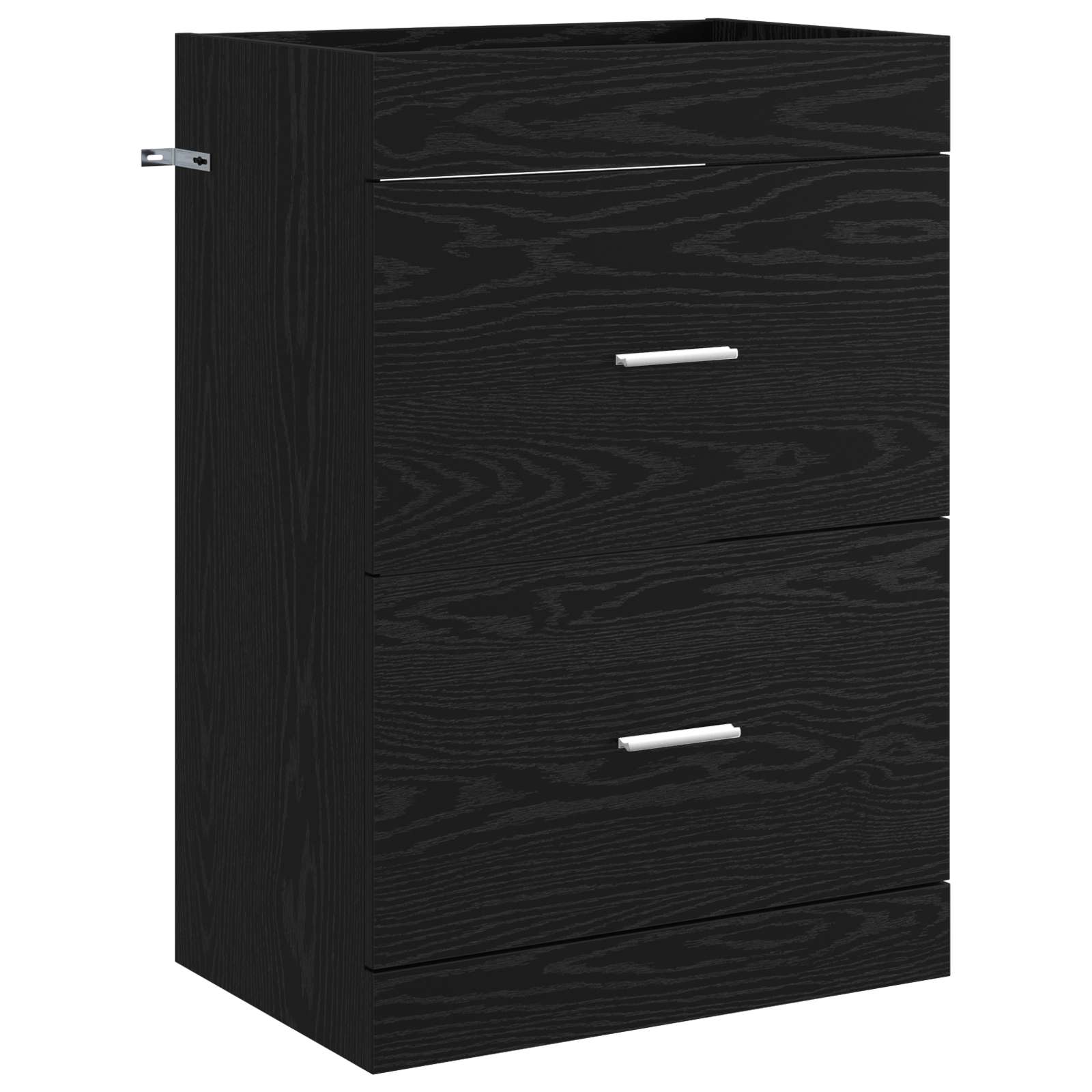 vidaXL Szafka pod zlewem w łazience Czarny dąb 56 x 37,5 x 81 cm