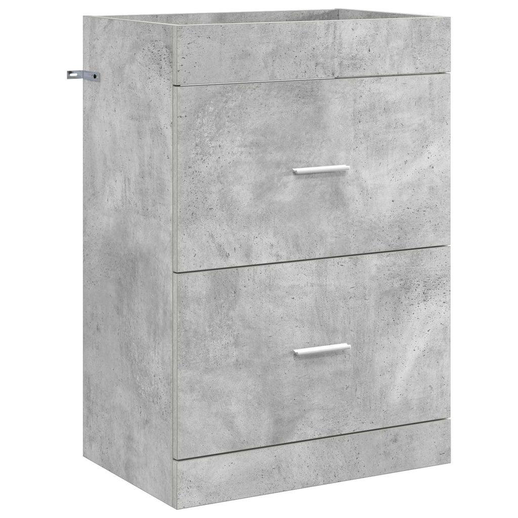 vidaXL Szafka pod zlewem w łazience Betonowy szary 56 x 37,5 x 81 cm