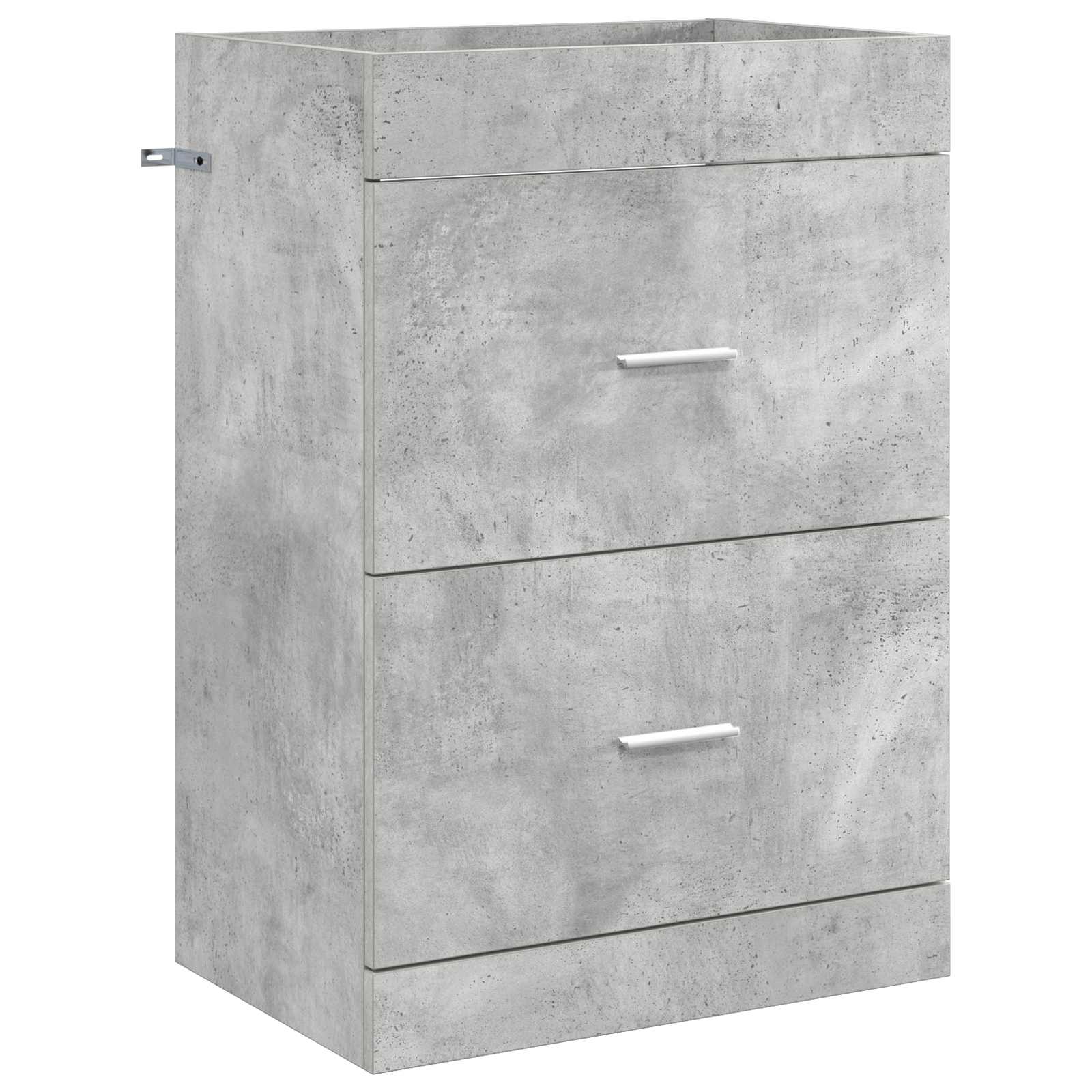 vidaXL Szafka pod zlewem w łazience Betonowy szary 56 x 37,5 x 81 cm