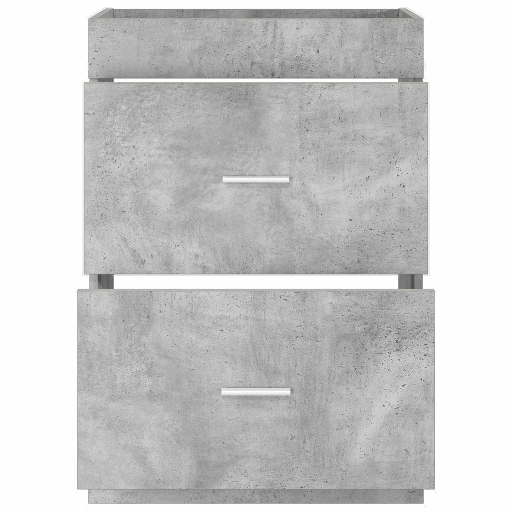 vidaXL Szafka pod zlewem w łazience Betonowy szary 56 x 37,5 x 81 cm