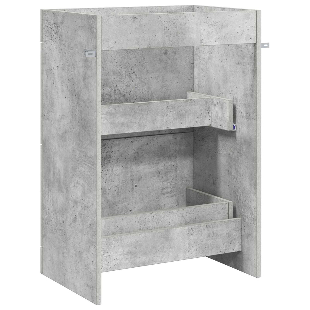 vidaXL Szafka pod zlewem w łazience Betonowy szary 56 x 37,5 x 81 cm