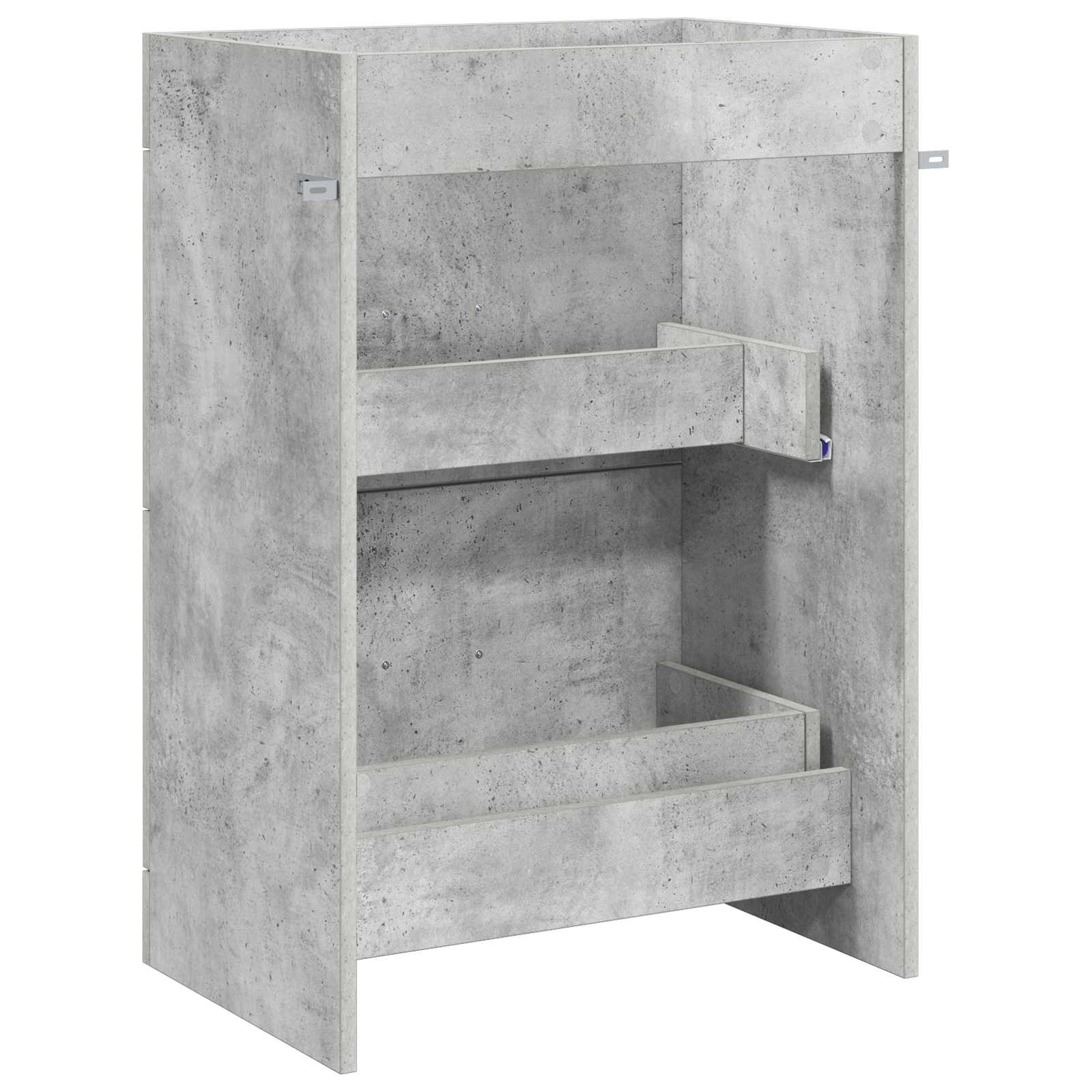 vidaXL Szafka pod zlewem w łazience Betonowy szary 56 x 37,5 x 81 cm