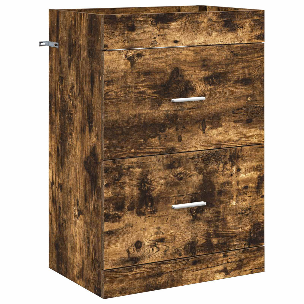 vidaXL Szafka pod zlewem w łazience Dąb wędzony 56 x 37,5 x 81 cm