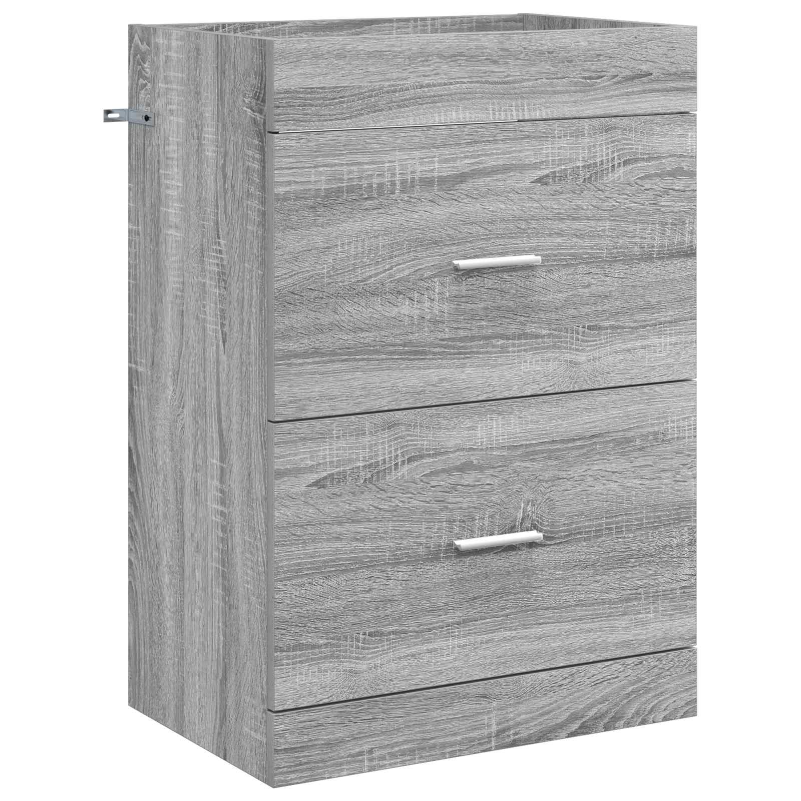 vidaXL Szafka pod zlewem w łazience Szary Sonoma 56 x 37,5 x 81 cm