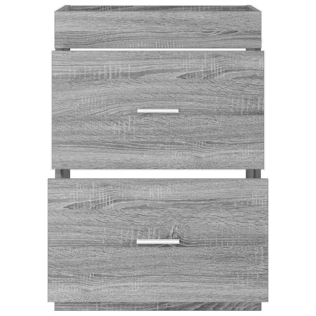 vidaXL Szafka pod zlewem w łazience Szary Sonoma 56 x 37,5 x 81 cm