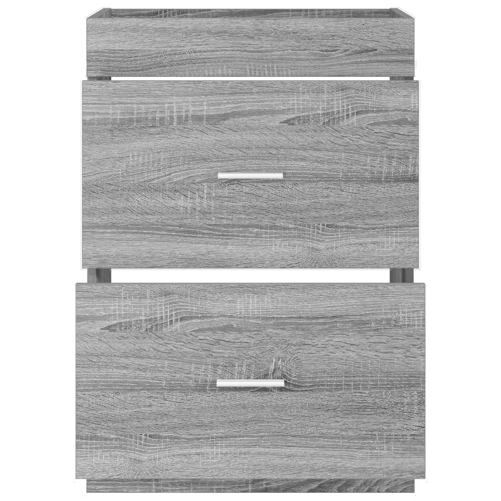 vidaXL Szafka pod zlewem w łazience Szary Sonoma 56 x 37,5 x 81 cm