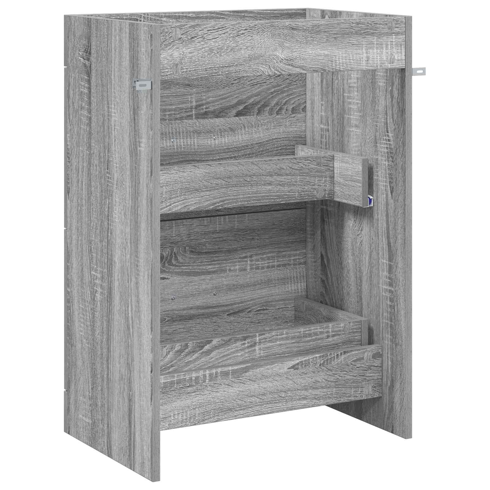 vidaXL Szafka pod zlewem w łazience Szary Sonoma 56 x 37,5 x 81 cm