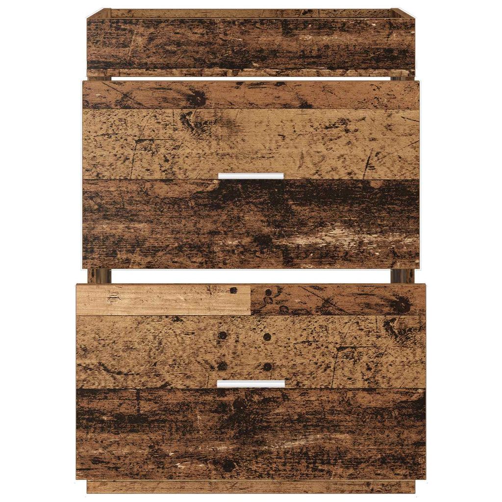 vidaXL Szafka pod zlewem w łazience Stare drewno 56 x 37,5 x 81 cm