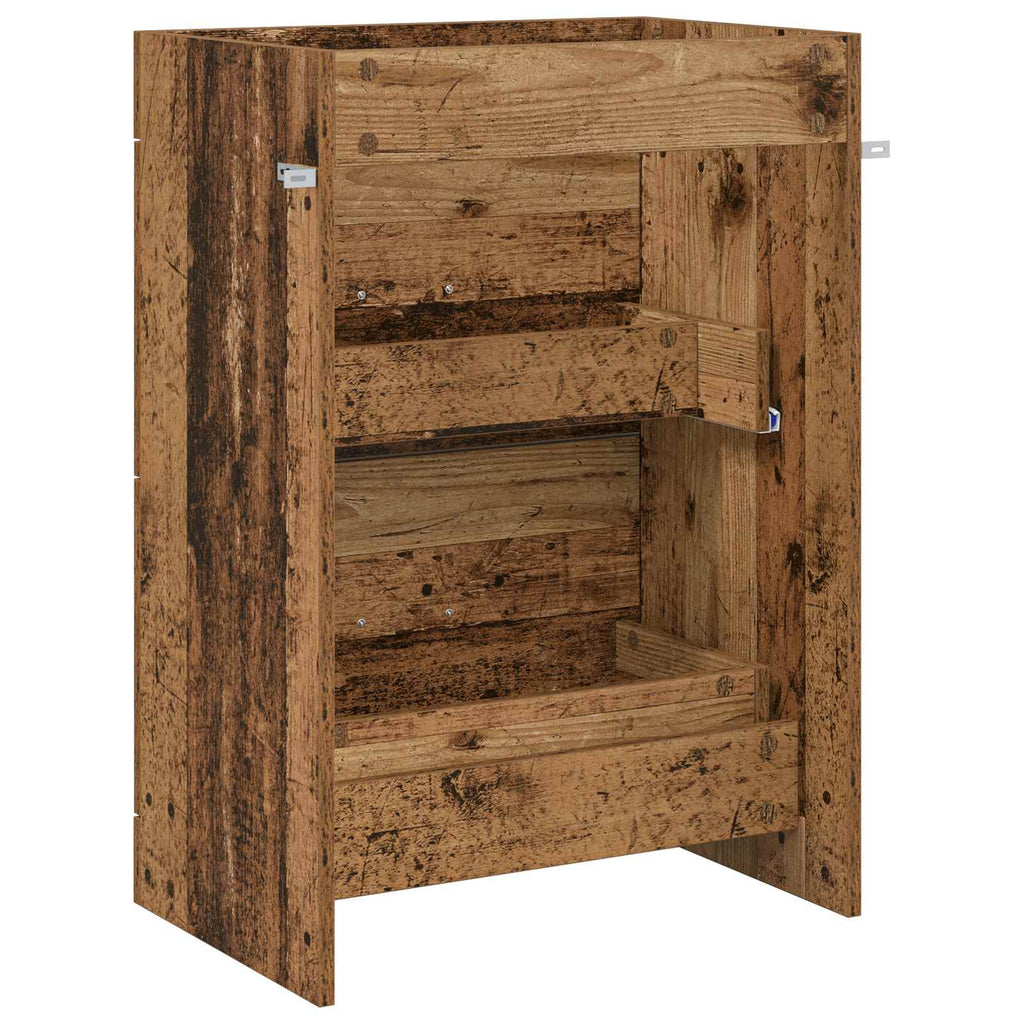 vidaXL Szafka pod zlewem w łazience Stare drewno 56 x 37,5 x 81 cm