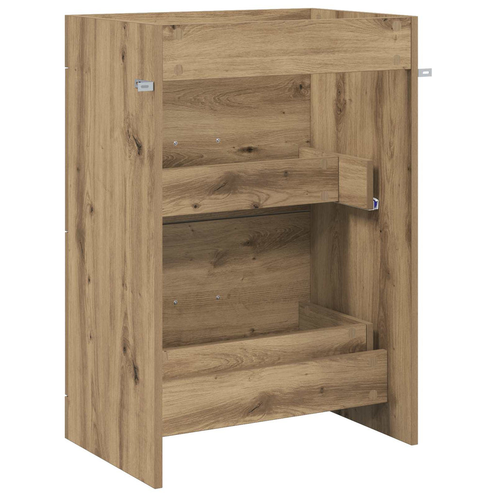 vidaXL Szafka pod zlewem w łazience Dąb artisan 56 x 37,5 x 81 cm