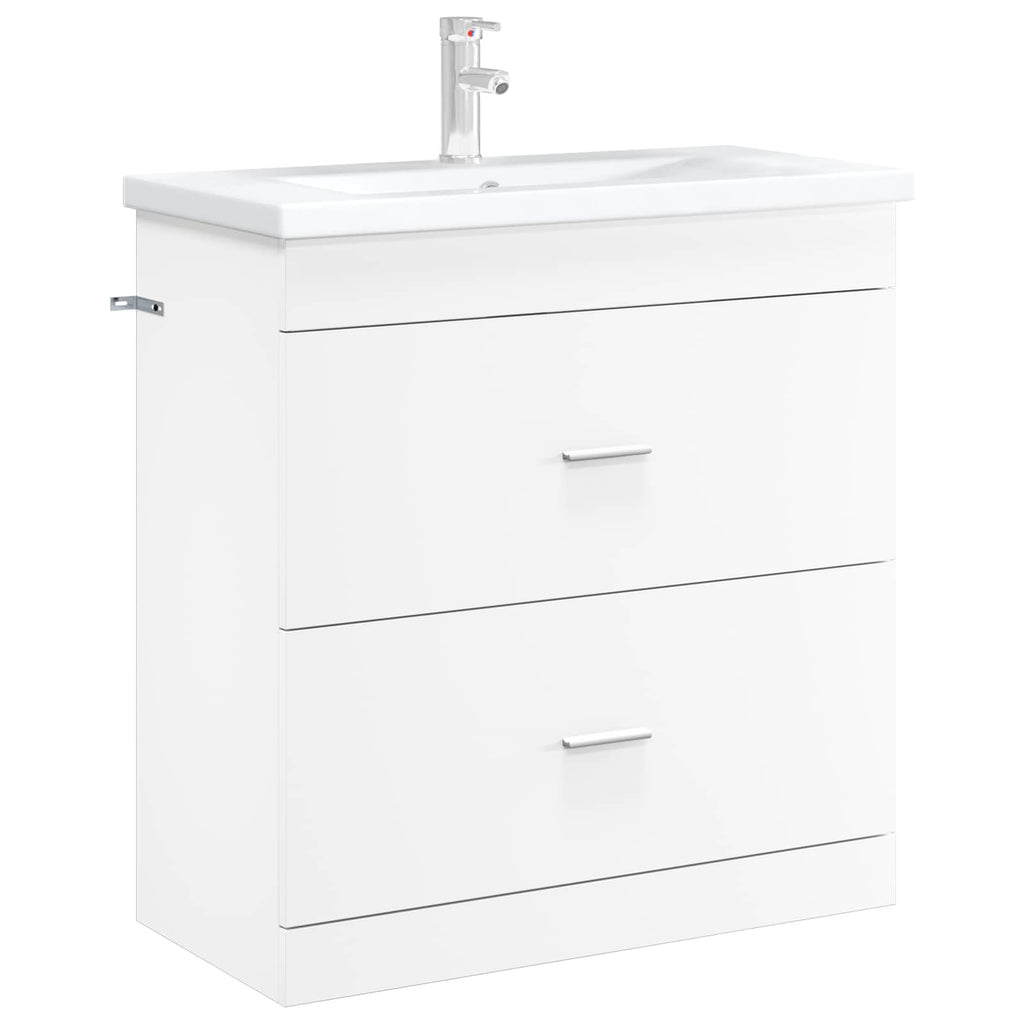 vidaXL Szafka pod zlewem w łazience Biały 78,5 x 37,5 x 81 cm