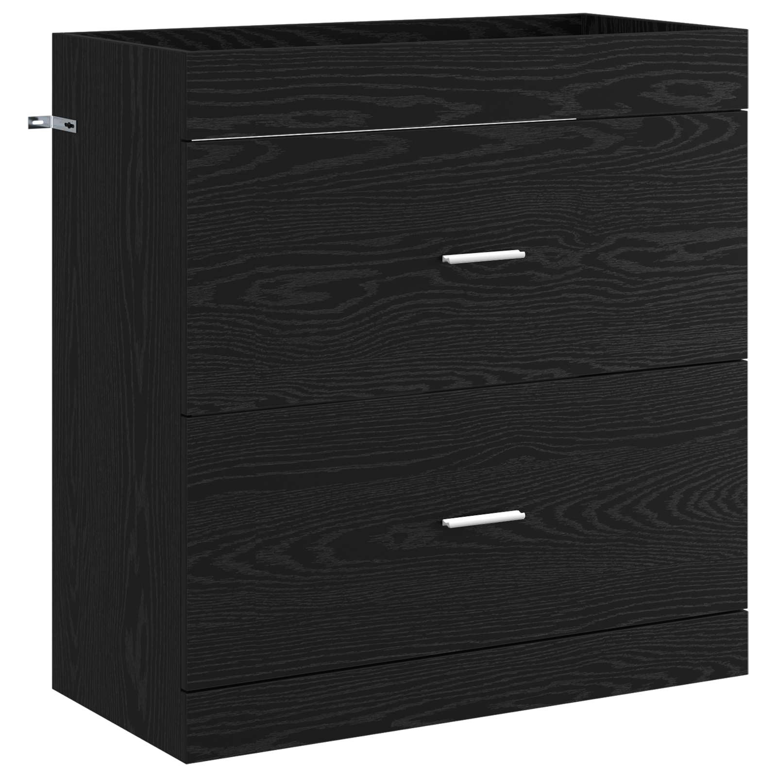 vidaXL Szafka pod zlewem w łazience Czarny dąb 78,5 x 37,5 x 81 cm