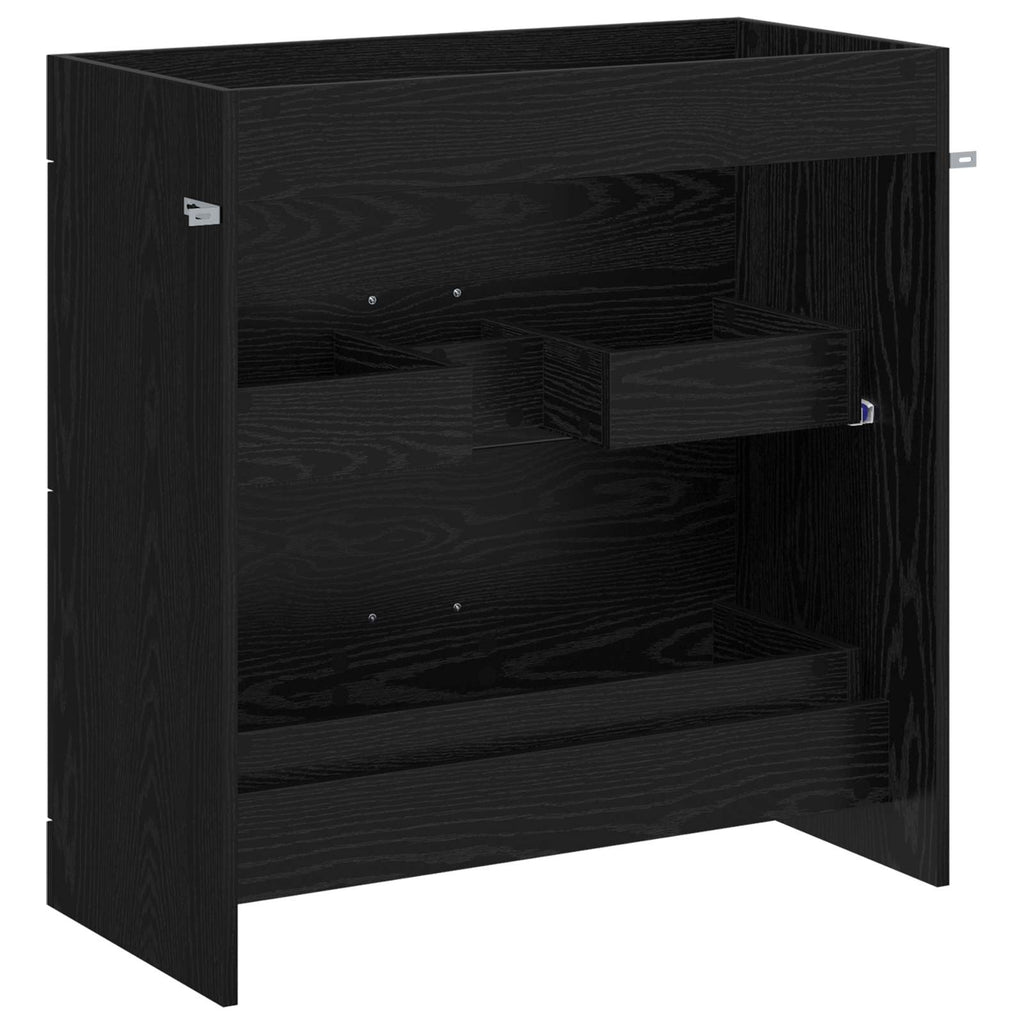 vidaXL Szafka pod zlewem w łazience Czarny dąb 78,5 x 37,5 x 81 cm
