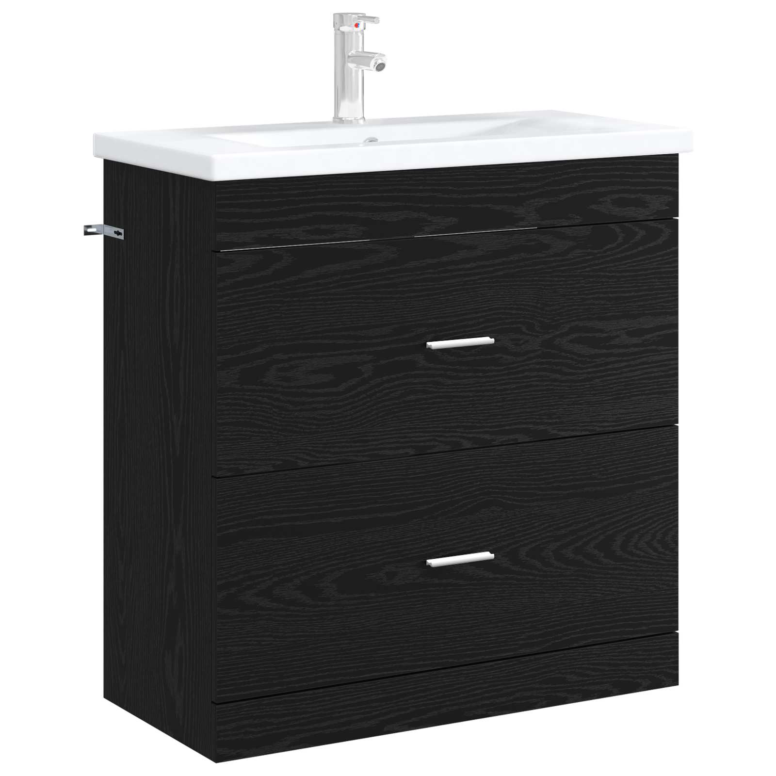 vidaXL Szafka pod zlewem w łazience Czarny dąb 78,5 x 37,5 x 81 cm