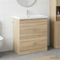 vidaXL Szafka pod zlewem w łazience dąb Sonoma 78,5 x 37,5 x 81 cm
