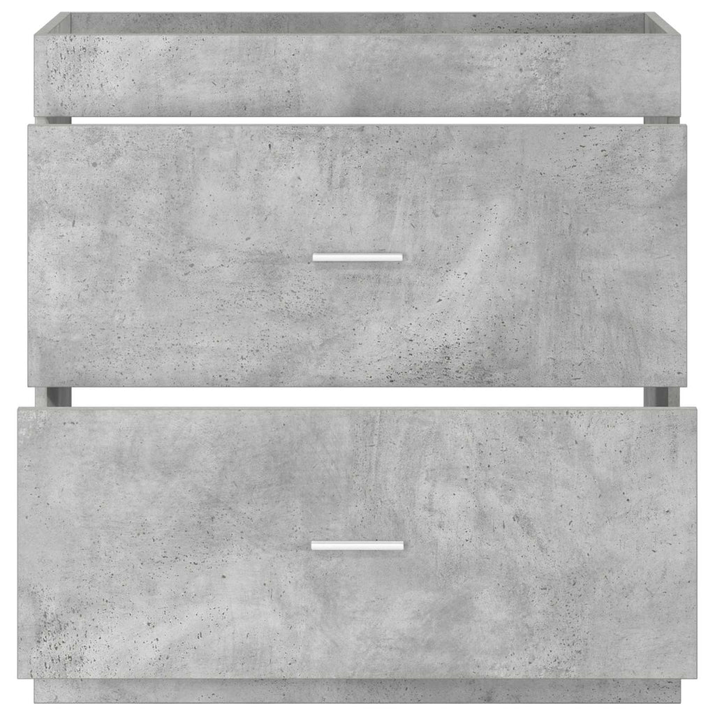 vidaXL Szafka pod zlewem w łazience Betonowy szary 78,5 x 37,5 x 81 cm