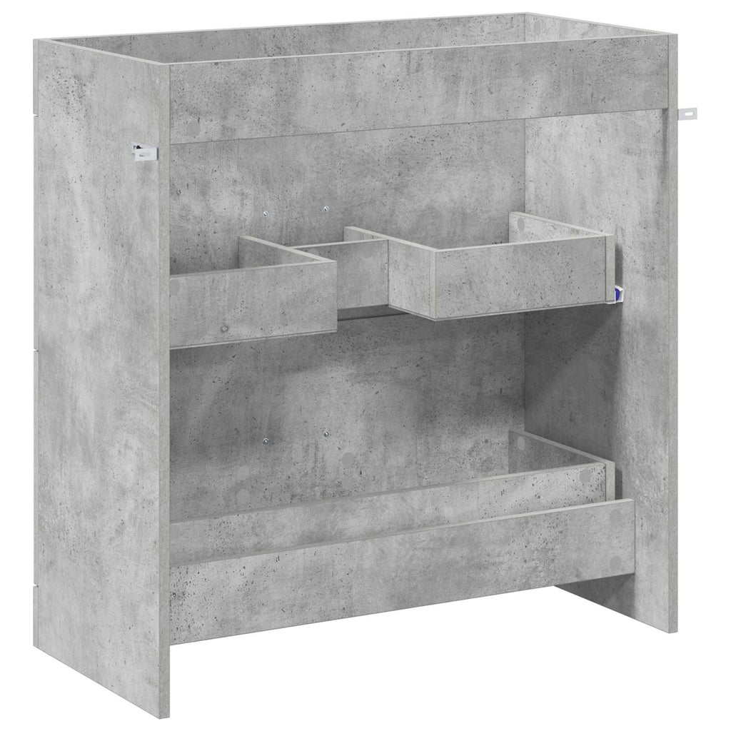 vidaXL Szafka pod zlewem w łazience Betonowy szary 78,5 x 37,5 x 81 cm