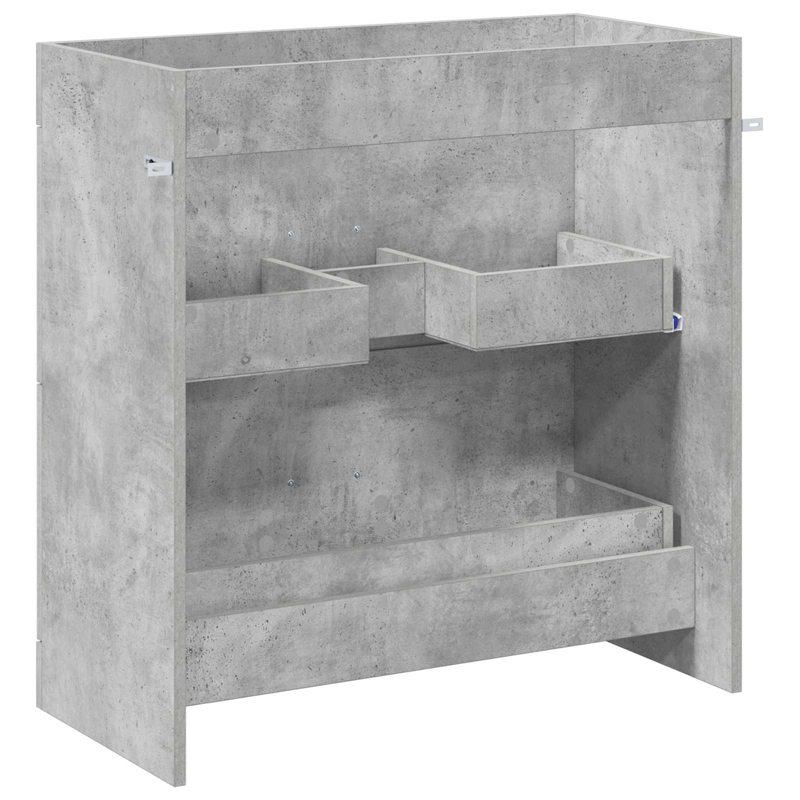 vidaXL Szafka pod zlewem w łazience Betonowy szary 78,5 x 37,5 x 81 cm