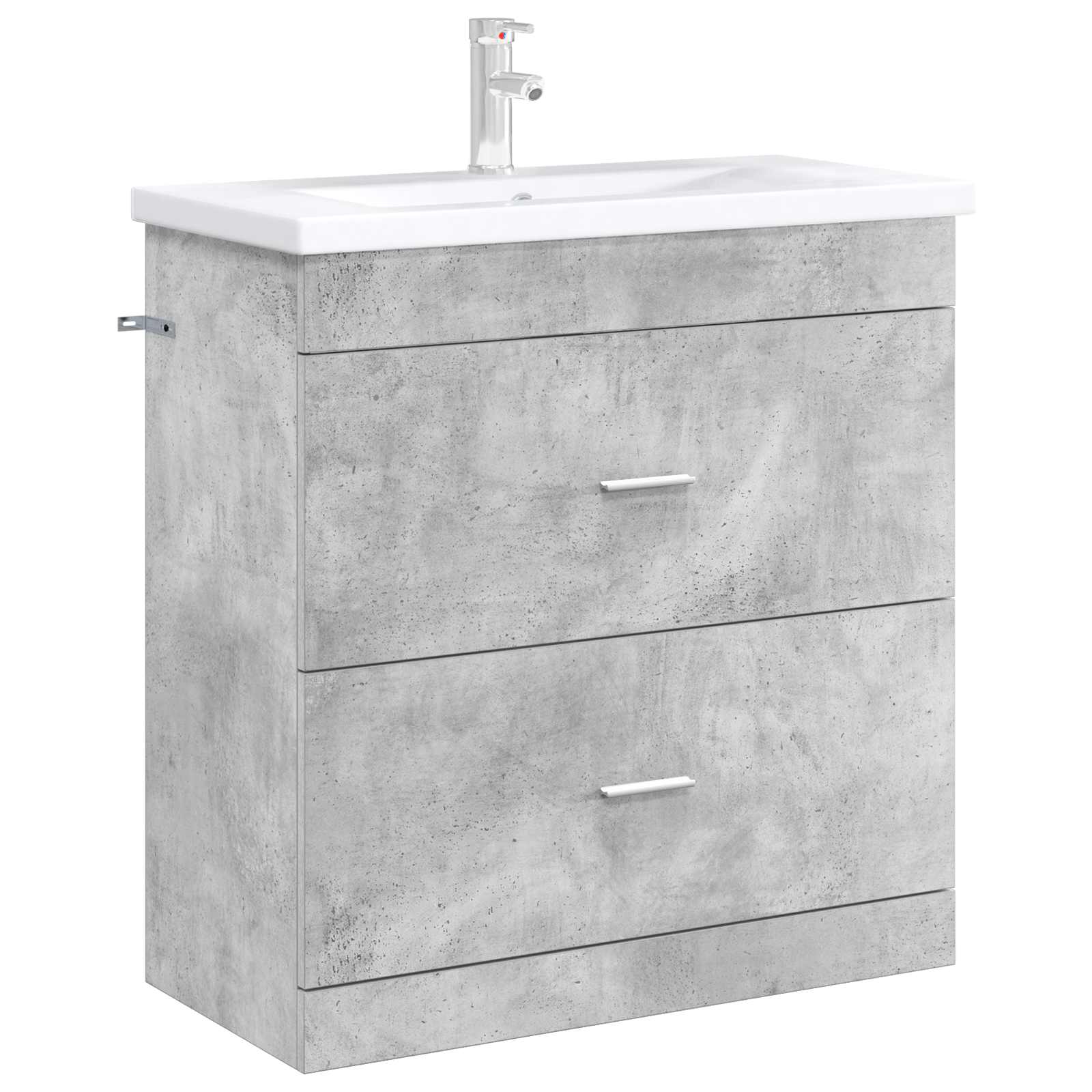 vidaXL Szafka pod zlewem w łazience Betonowy szary 78,5 x 37,5 x 81 cm