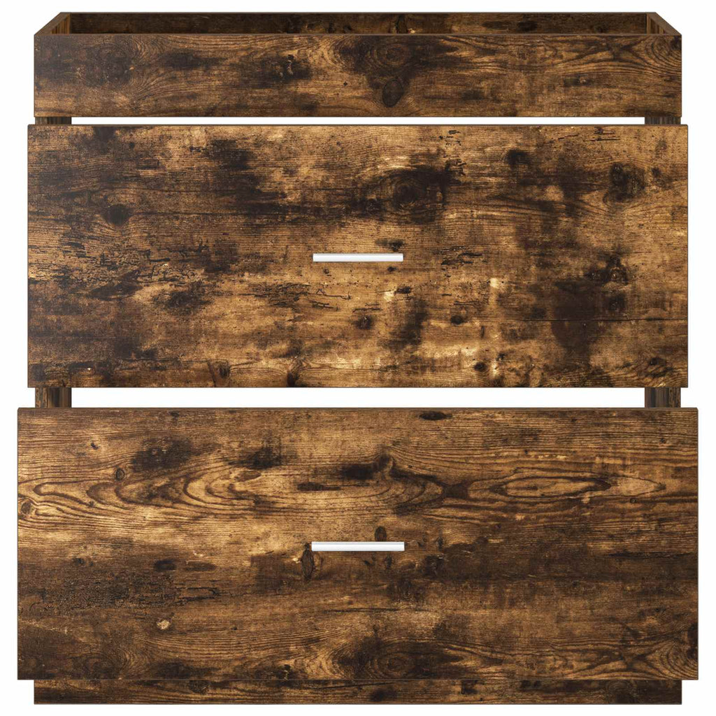 vidaXL Szafka pod zlewem w łazience Dąb wędzony 78,5 x 37,5 x 81 cm