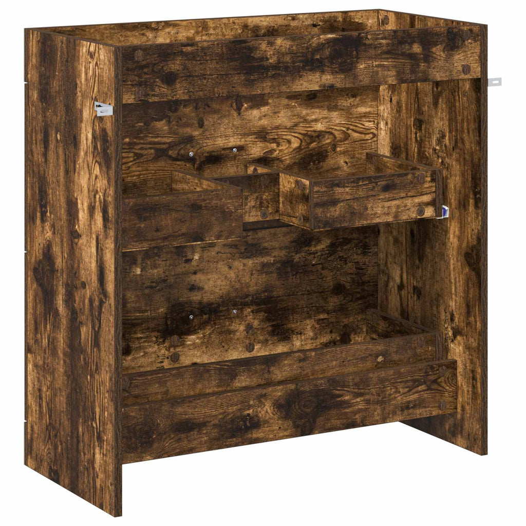 vidaXL Szafka pod zlewem w łazience Dąb wędzony 78,5 x 37,5 x 81 cm