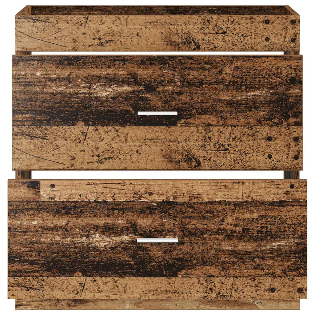 vidaXL Szafka pod zlewem w łazience Stare drewno 78,5 x 37,5 x 81 cm