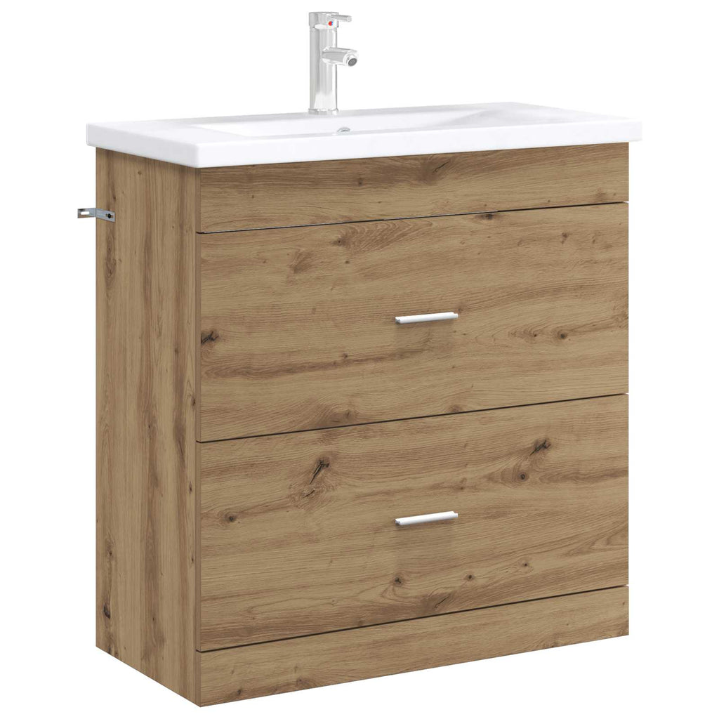 vidaXL Szafka pod zlewem w łazience Dąb artisan 78,5 x 37,5 x 81 cm